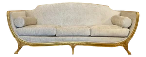 Jonathan Charles Transitional Custom Gold Leaf Sofa