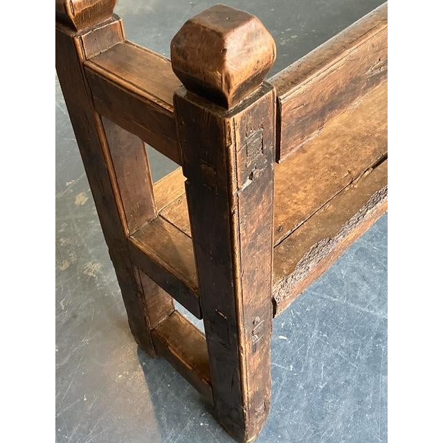 Vintage 18th Century Monumental Spanish Bench For Sale - Image 10 of 12