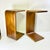 1980s Vintage Italian Style Postmodern Contemporary Teak Bentwood Drinks Table - A Pair For Sale - Image 6 of 13