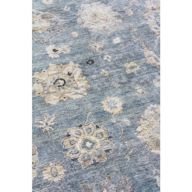 Rugs Evie Hand Knotted Wool Light Blue & Multi - 14'x18' For Sale In Los Angeles - Image 6 of 9