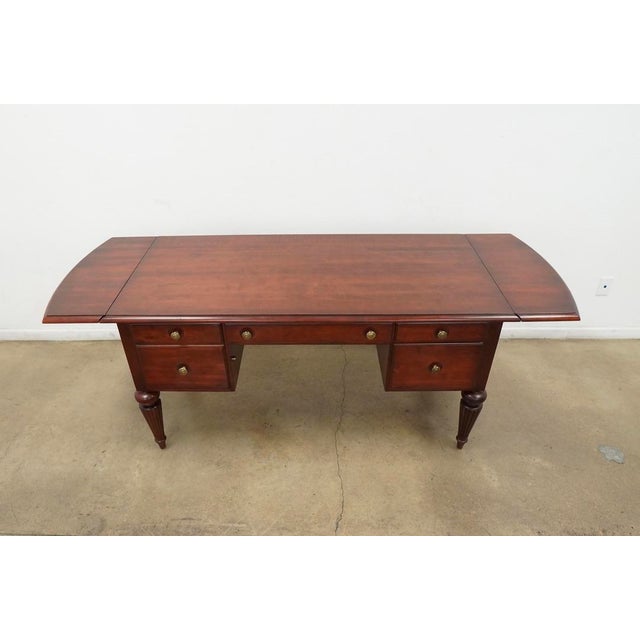 2000 - 2009 Vintage Ethan Allen British Classics Marshall Drop Leaf Desk For Sale - Image 5 of 18