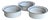 Vintage Dansk Blue Mist Rimmed Soup Bowls, 3 Pieces For Sale
