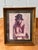 A captivating 1970s bohemian glamour portrait photograph, presented in a richly detailed gilt frame with a velvet-lined...
