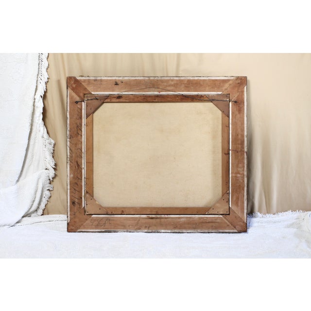 Large Antique Landscape Oil Painting in an Ornate Gold Frame From the 19th Century For Sale - Image 16 of 16