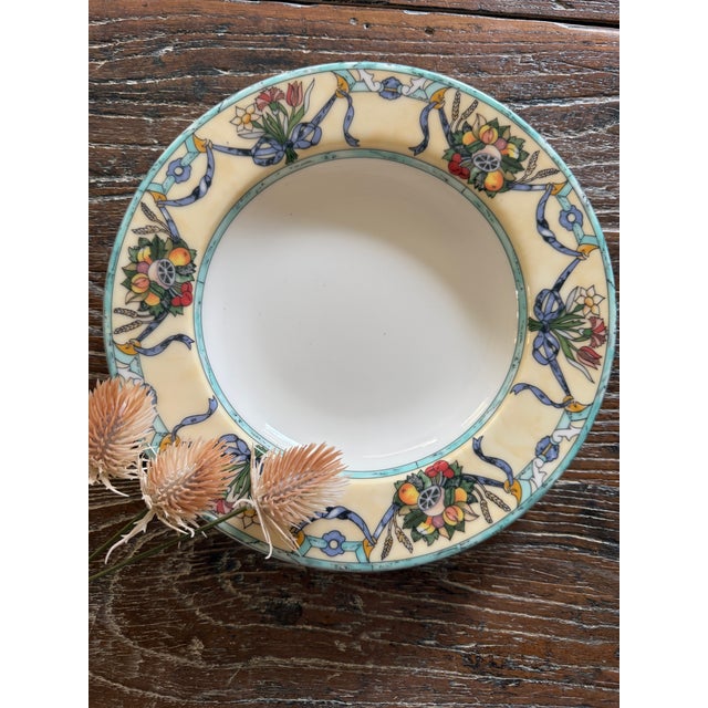 Figurative 1990s Villeroy Boch Castellina 9 Inch Rimmed Soup Pasta Bowls Citta Campagna - Set of 7 For Sale - Image 3 of 10