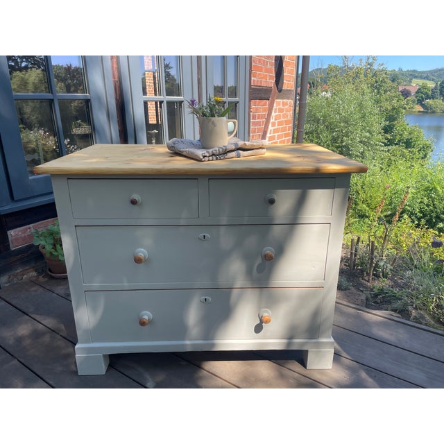 Antique Chest of Drawers in Fir, 1890s For Sale - Image 11 of 16