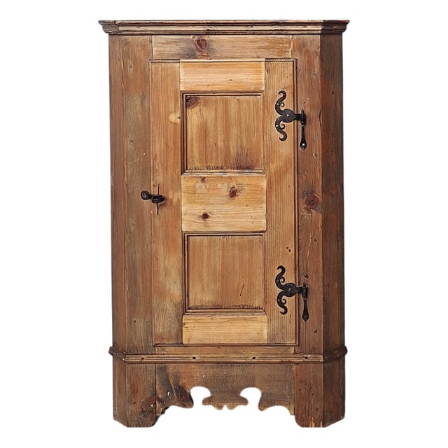 Art Nouveau Corner Cabinet with Shelves, 1890s For Sale