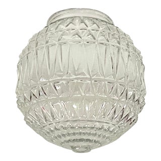 Vintage Crystal Glass Light Cover For Sale