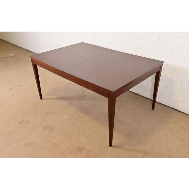 Brown Drexel French Regency Louis XVI Mahogany Extension Dining Table, Newly Refinished For Sale - Image 8 of 15