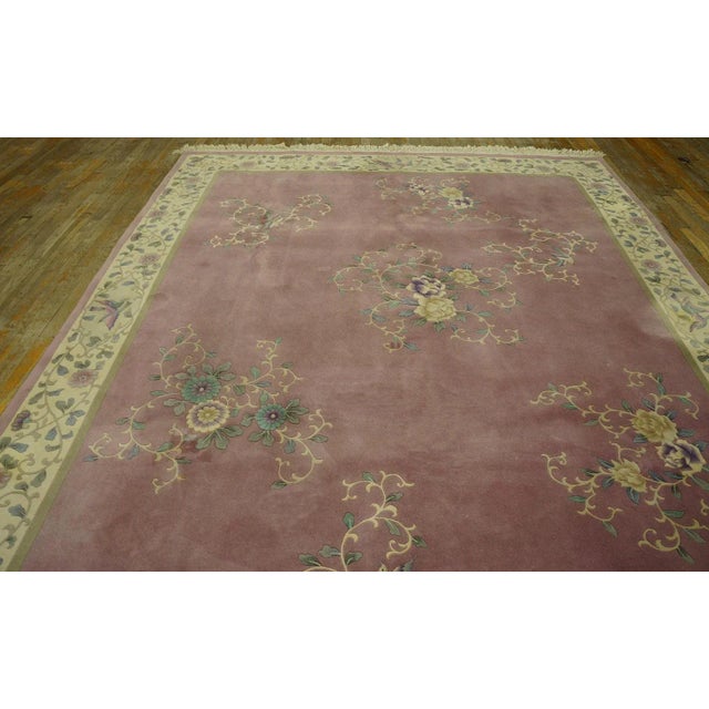 Vintage 1980s Chinese Art Deco Rug ( 7' 9'' x 9' 8'' - 235 x 295 cm ) Vintage Chinese – Art Deco Chinese Allover Floral...