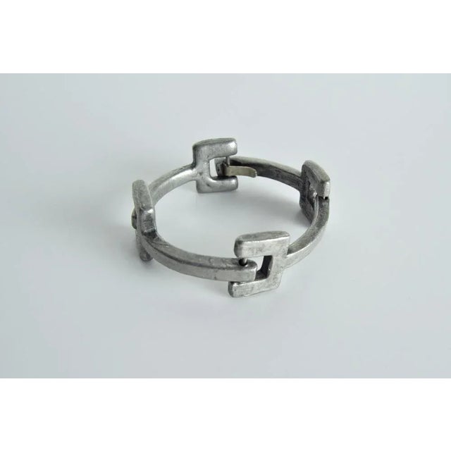 Vintage Danish Pewter Bracelet, 1970s For Sale - Image 11 of 15