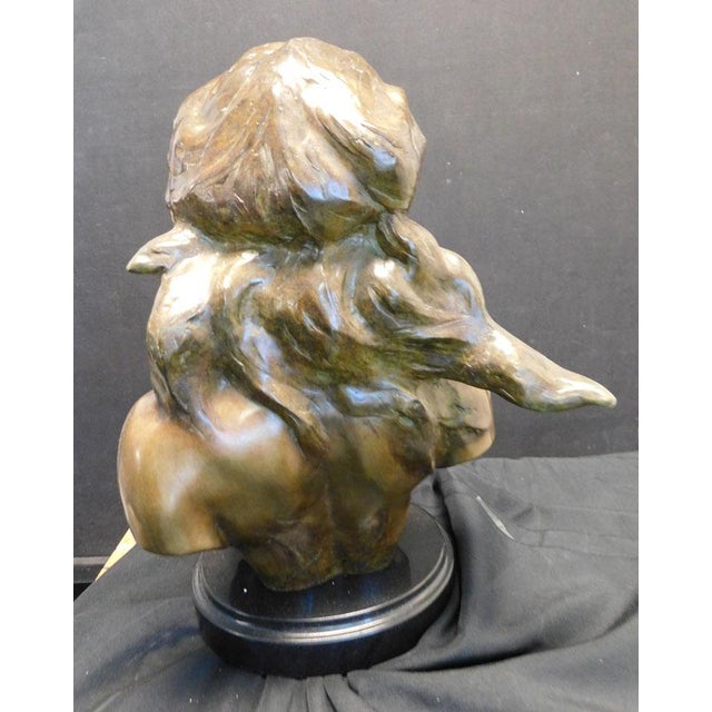 Metal Frederick Hart the Muse Suite "Theatre" Bronze Sculpture With Granite Base For Sale - Image 7 of 11