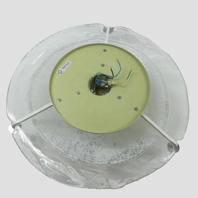 Ice Glass Ceiling Lamp from Kalmar, 1970s For Sale - Image 6 of 8