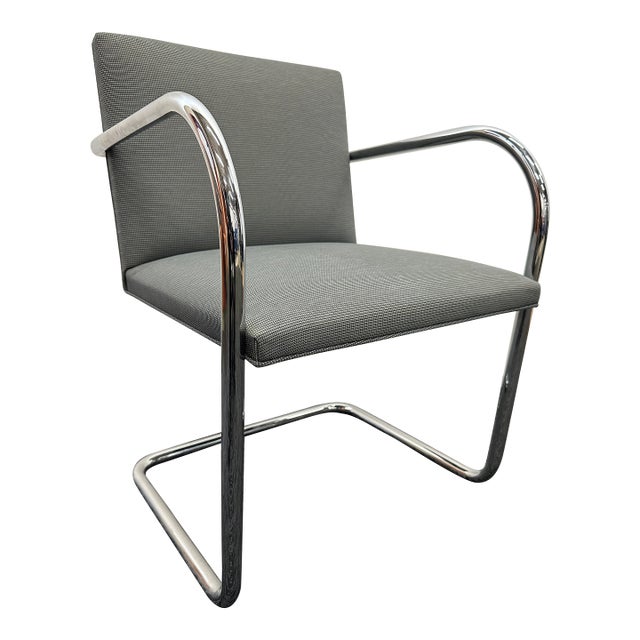 Knoll Studios Brno Tubular Chair Gray/Chrome For Sale