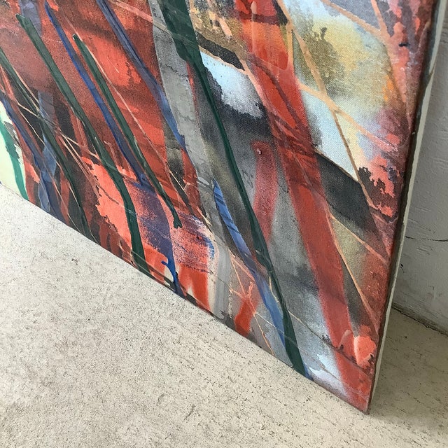 Large Contemporary Architectural Abstract Painting, 70x59 For Sale In Philadelphia - Image 6 of 12