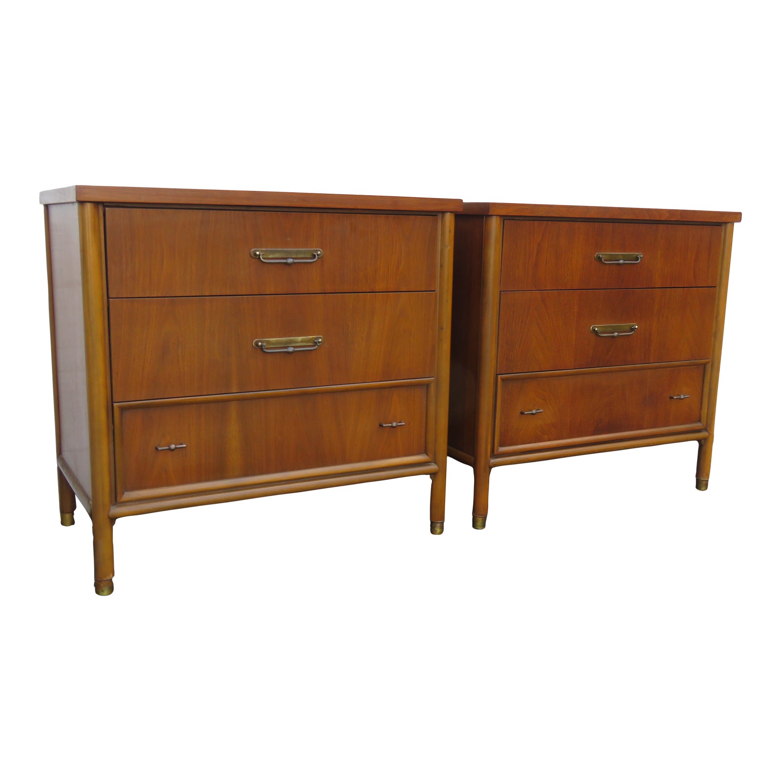 Mid Century Modern Large Nightstands Small Dressers Chests a Pair