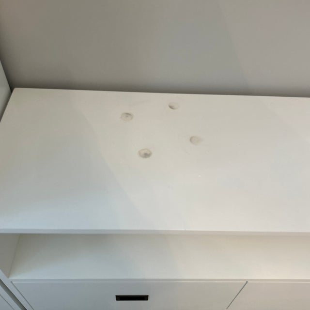 Restoration Hardware White Avalon Media Set For Sale - Image 9 of 10