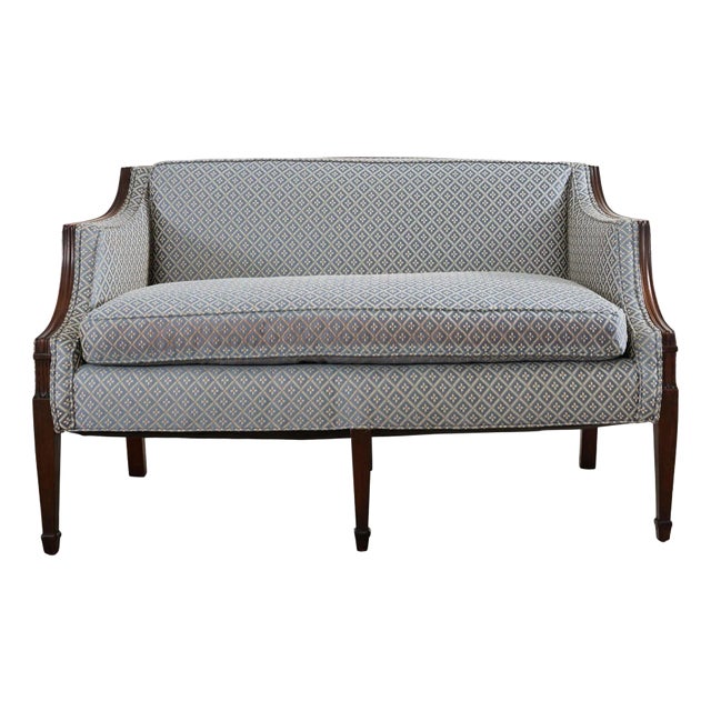 French Louis XVI Style Mahogany Settee For Sale