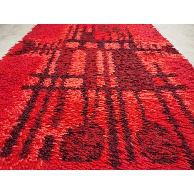Modern Danish Hand-Knotted Wool Rug attributed to Carin Agner Nielsen for Ege Rya, 1960s, in Very Good conditions....