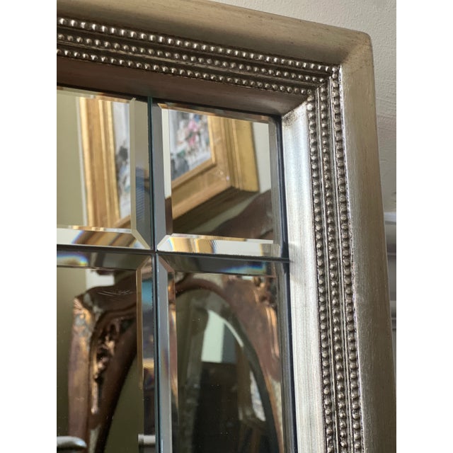 Late 20th Century 20th Century Rectangular Beveled Gilt Wood Frame Mirror For Sale - Image 5 of 7