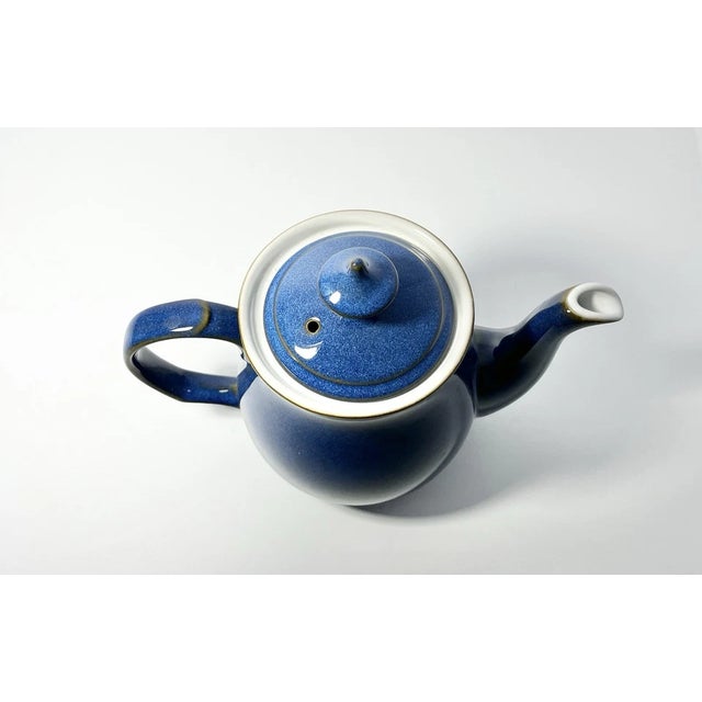 Denby “Imperial Blue” Stoneware Teapot & Lid 6 3/4” 32oz Excellent condition. No chips, cracks, or fleabites. Height (Base...