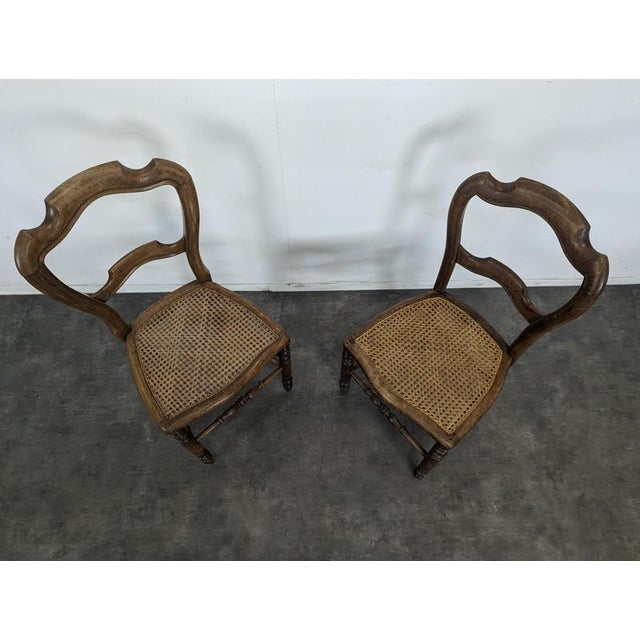 Antique Bedroom Chairs in Wood, 1800s, Set of 2 For Sale - Image 3 of 6