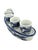 Chinoiserie Asian Moder Bat Trang Vietnam Ceramic Blue & White Dragon Shot Set Hand Painted in a Yin Yang Chinoiserie Motif - Set of 6 For Sale - Image 3 of 9