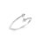 Contemporary .925 Sterling Silver 1/5 Cttw Diamond Double Arrowhead Open Ring (I-J Color, I2-I3 Clarity) - Ring Size 9 For Sale - Image 3 of 7