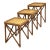 1970s Vintage Coastal Bamboo & Woven Rattan Nesting Tables – Set of 3 For Sale