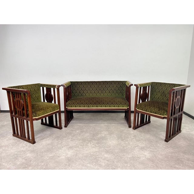 Very Vienna Secession Seating Group, 1890s, Set of 8 For Sale - Image 3 of 18