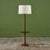 Brown Gordon & Jane Martz Floor Lamp with Black Coin Tile Mosaic Side Table For Sale - Image 8 of 12