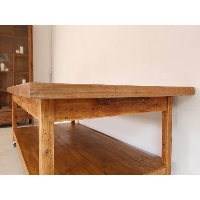 Large Vintage Worktable, 1930s For Sale - Image 13 of 18
