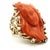 Italian Carved Red Coral Diamond 14k Gold Statement Ring, Circa 1970s, Size 6.25 For Sale - Image 13 of 13