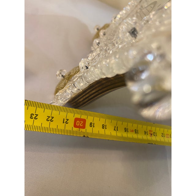 Contemporary Venetian Table Mirror Frame With Trasparents and Gold-Leaf Flowers With Engraving Decorations For Sale - Image 12 of 12