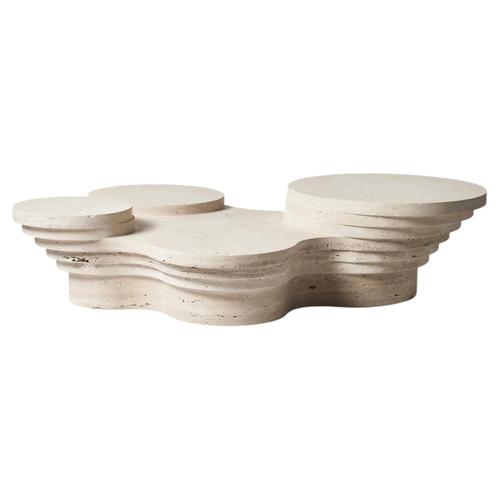 Slice Me Up Sculptural Coffee Table in Travertine by Pietro Franceschini For Sale - Image 6 of 6