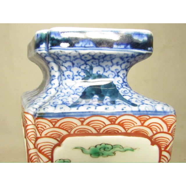 Ceramic Japanese Imari Porcelain Vase For Sale - Image 7 of 12