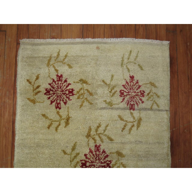 Vintage Zabihi Collection Small Turkish Floral Rug - 2'8" x 4'4" For Sale - Image 4 of 5