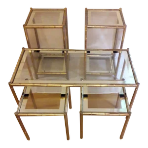 Maison Lancel Coffee Tables, Mid 20th Century, France - Set of 5