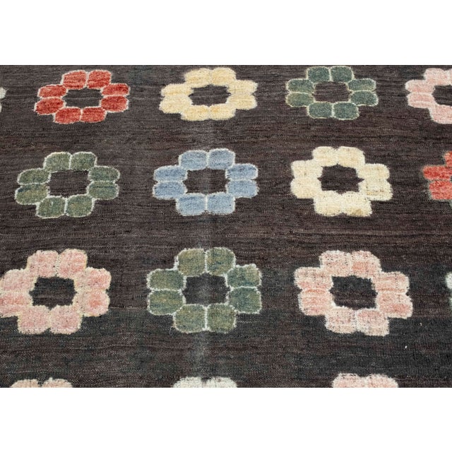 Early 21st Century Turkish Kilim Oriental Handmade Flatweave 8'11" x 10'9" #18664 For Sale - Image 5 of 8