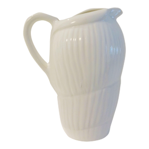 A. Santos Portuguese White Pottery Shell Pitcher