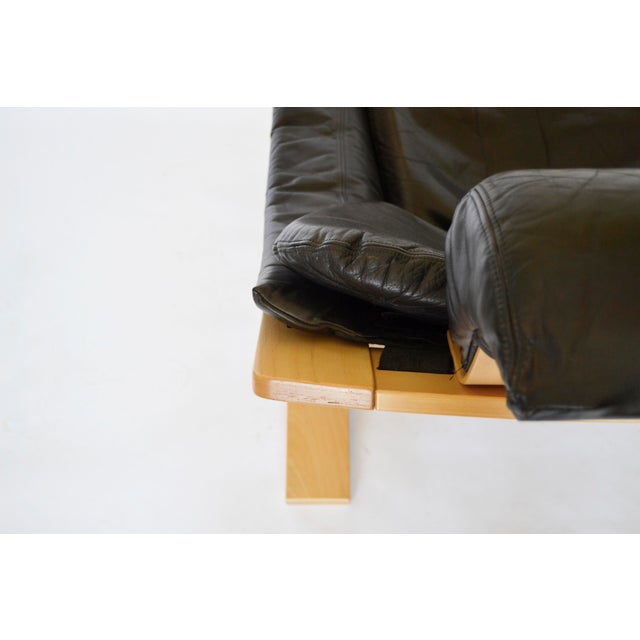 1970s Vintage Leather Kroken Lounge Chair by Åke Fribytes for Nelo Mobel, 1970s For Sale - Image 5 of 11