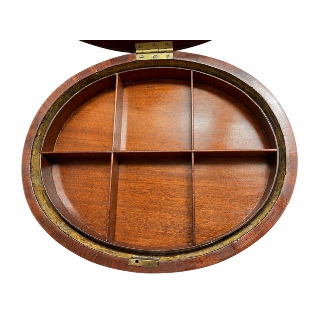 Wood Early 19th Century Empire Mahogany Sewing Table with Brass Star Inlay by Jean-Joseph Chapuis For Sale - Image 7 of 10