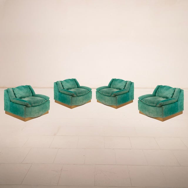 STROPICCIO Lounge Chairs by Luciano Frigerio for Frigerio Di Desio, 1975, Set of 4 For Sale - Image 14 of 14