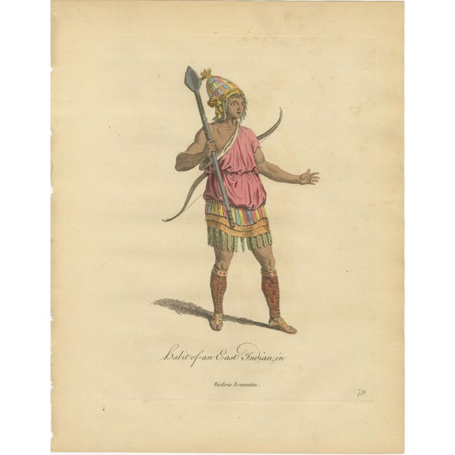 East Indies Figures & Tribal Dress, 1749, Engraving, Set of 3 For Sale - Image 4 of 9