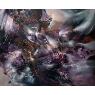 Ovidiu Kloska, Metaphysical Nocturne in Stardust, Mixed on Canvas For Sale