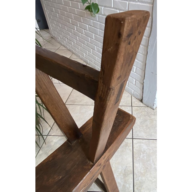 Vintage Farmhouse Benches in Oak, 1950s, Set of 2 For Sale - Image 9 of 18