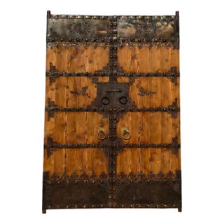 Antique Chinese Wood Doors With Iron Hardware For Sale