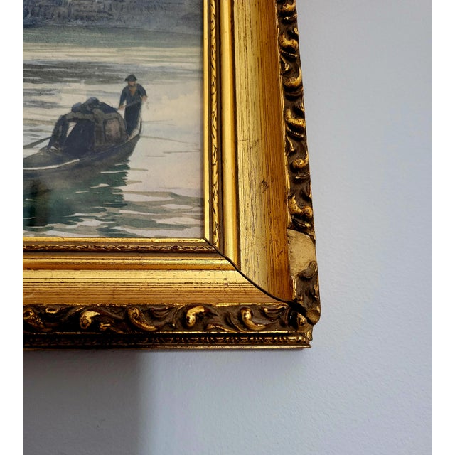 Nora Butson, Venice with Gondola, 1904, Watercolor, Framed For Sale - Image 4 of 5