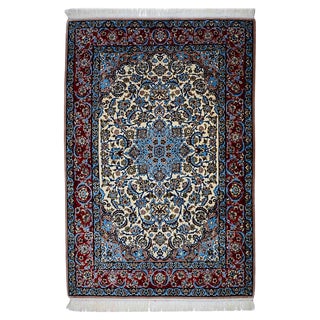 Vintage Isfahan Rug, 1980s For Sale