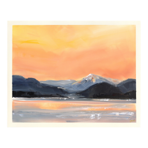 Landscape Study 260 - Vibrant Color Drenched Sunset Original Artwork by Jodi Miller